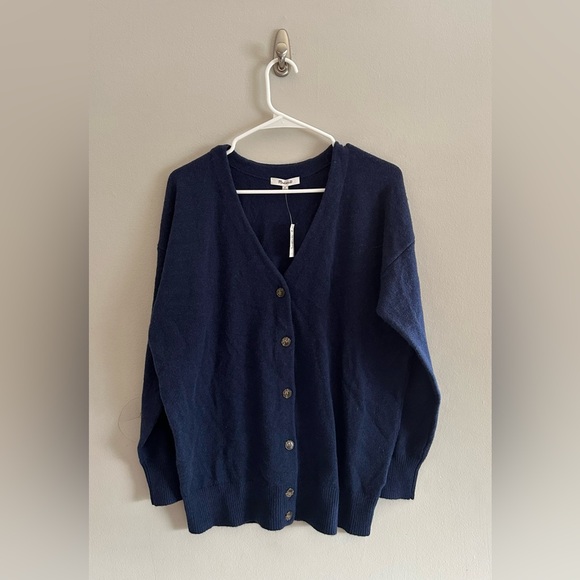 NWT Madewell Sweater Womens Merino Wool Relaxed Boyfriend Vneck Cardigan Size S - Picture 2 of 9